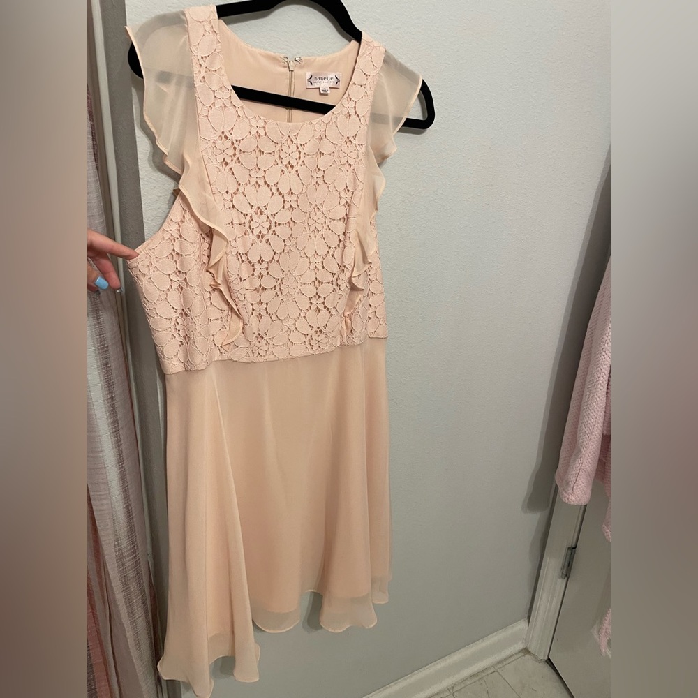 Nanette Nanette Lepore - NN8S19FG3 Floral Lace Jewel A-line Dress